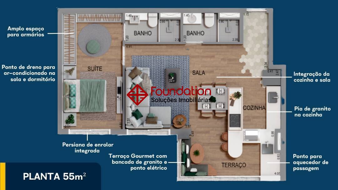 Apartamento à venda com 3 quartos, 49m² - Foto 39