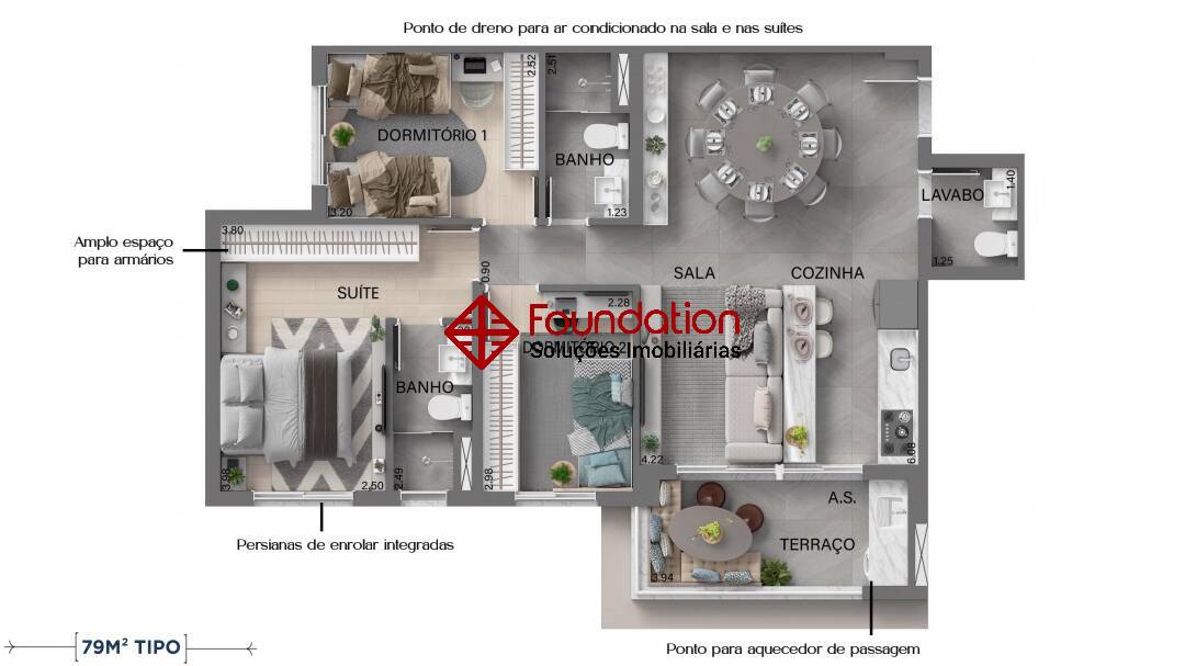 Apartamento à venda com 3 quartos, 79m² - Foto 44