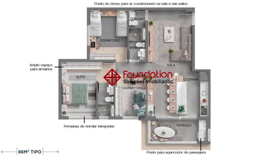 Apartamento à venda com 3 quartos, 79m² - Foto 43